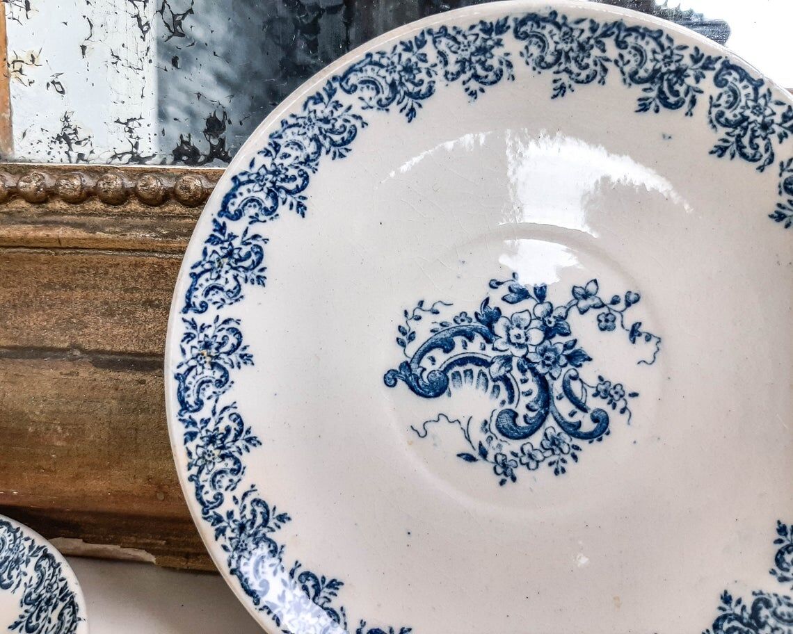 Gien earthenware coffee service, Terre de fer