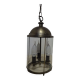 Old chandelier, 3 lights in a glass cylinder