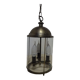 Old chandelier, 3 lights in a glass cylinder