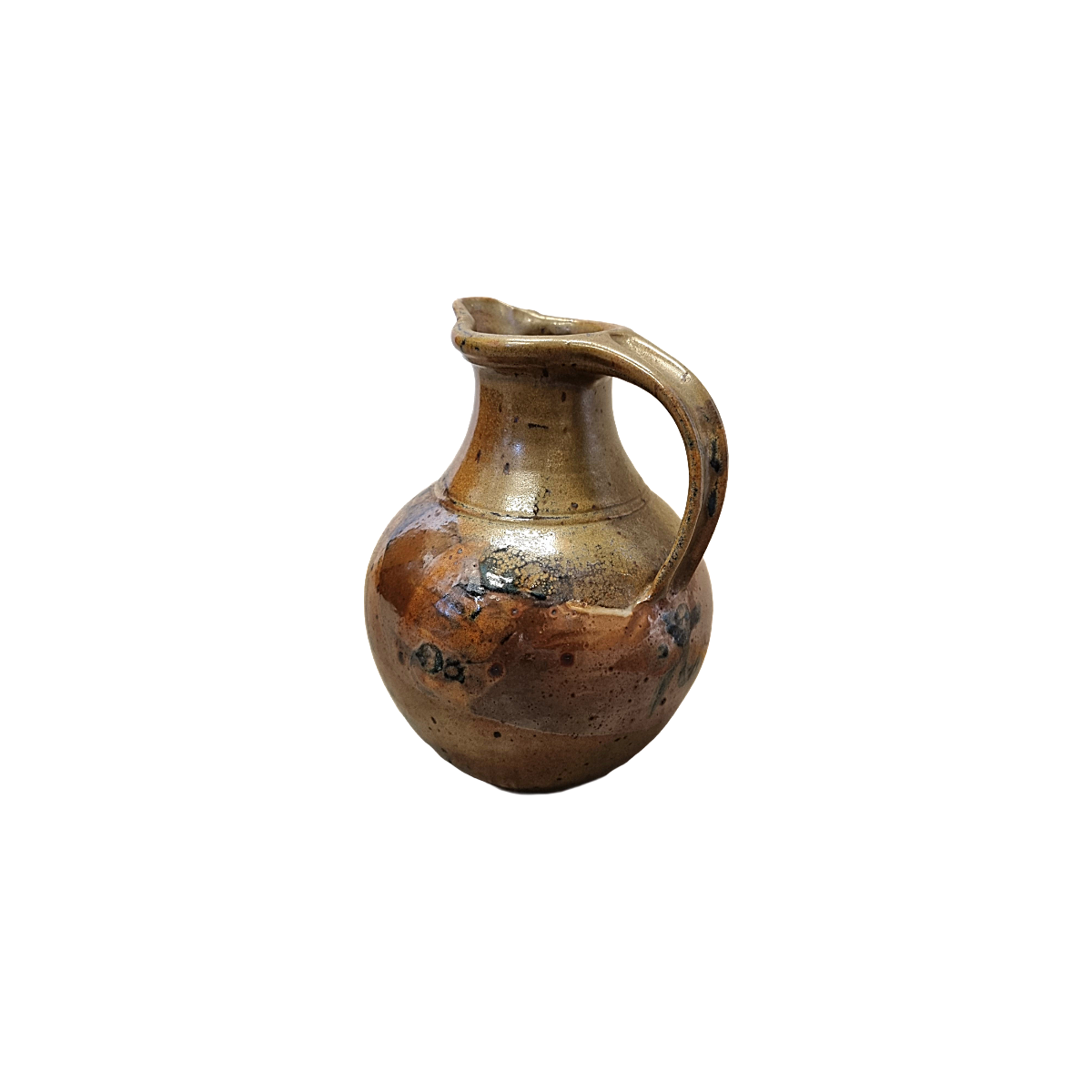 Vintage Handmade Brown Ceramic Jug, 1960/70s