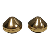 Salière et poivrier en plaqué or 24 carats par Altecco, Danemark années 1970-1980