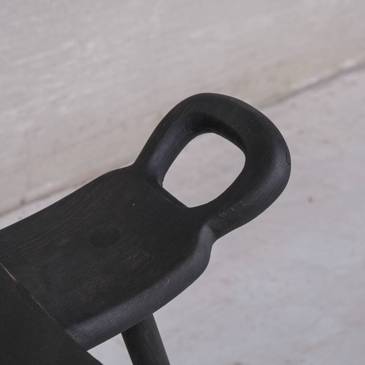 Set of Three Stained Blackened Mid-Century 'Marbella' Bar Stools