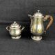 Christofle Gallia Silver Plated Coffee Pot & Sugar Bowl: Art Nouveau Regenc