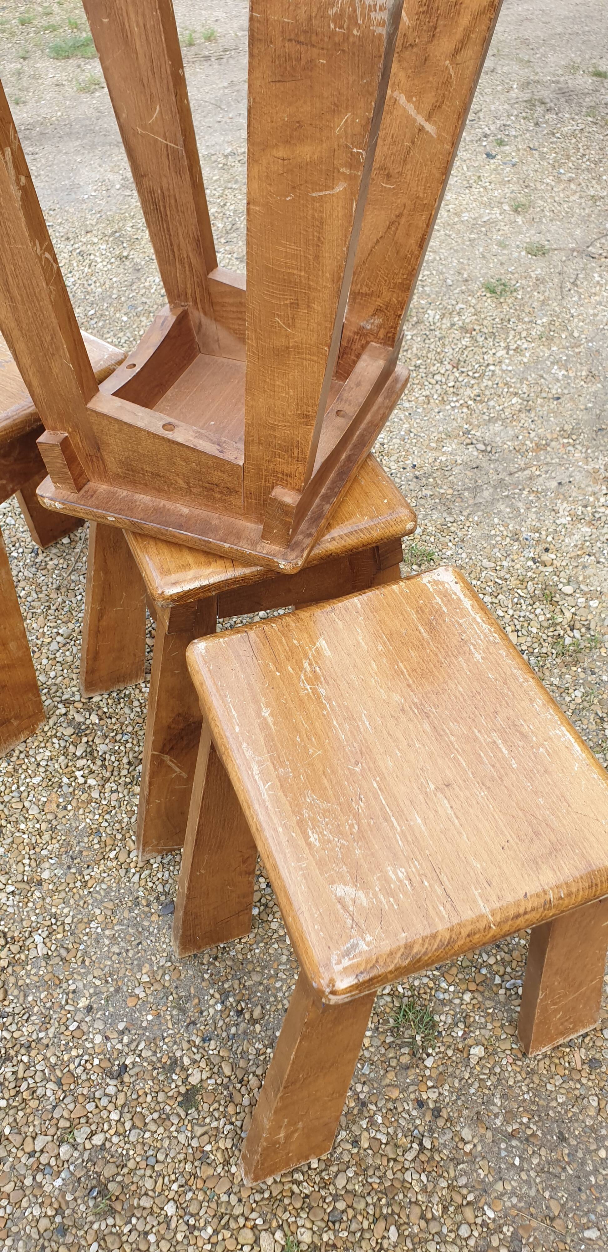 4 tabourets bas desing  années 50