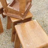 4 low stools designed from the 50s