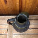 Ancien Pichet Bois + Cerclage Laiton Vintage