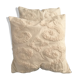 Duo of berber beige cushions