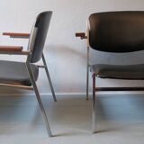 Pair of Gijs van der Sluis model 57 armchairs, Netherlands 1960s