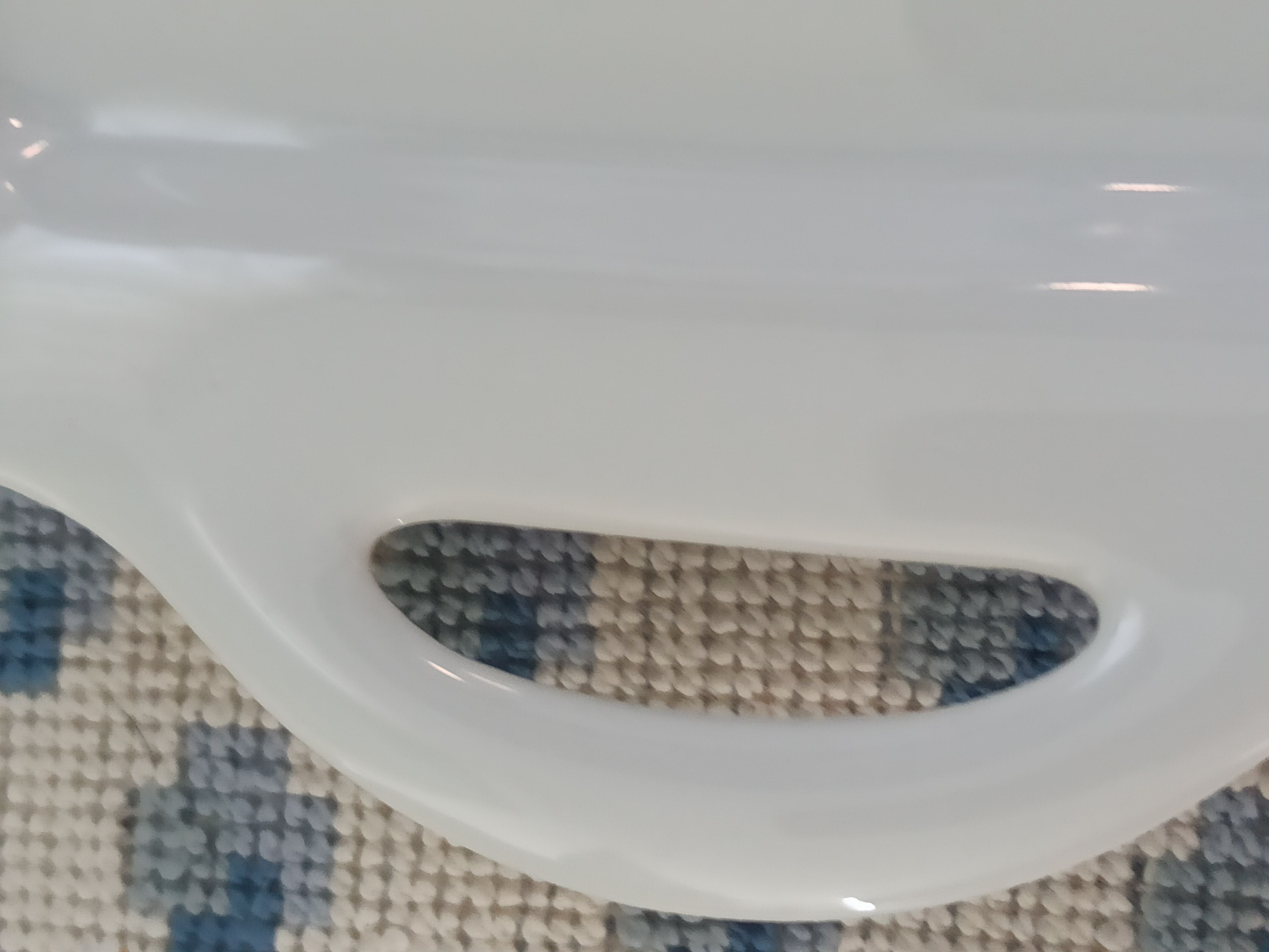 Presentation tray in blue and white Baudour porcelain