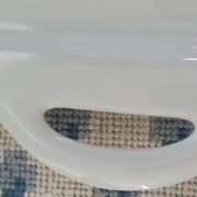 Presentation tray in blue and white Baudour porcelain