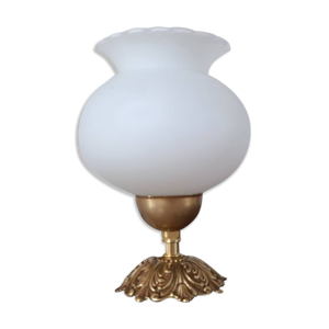 lampe en bronze et opaline