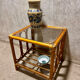 Table basse en rotin vintage