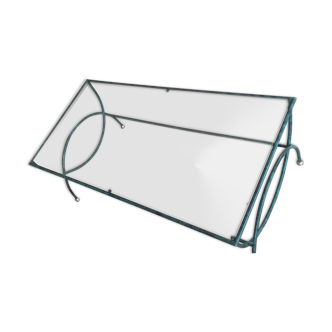 Table basse en verre sur métal