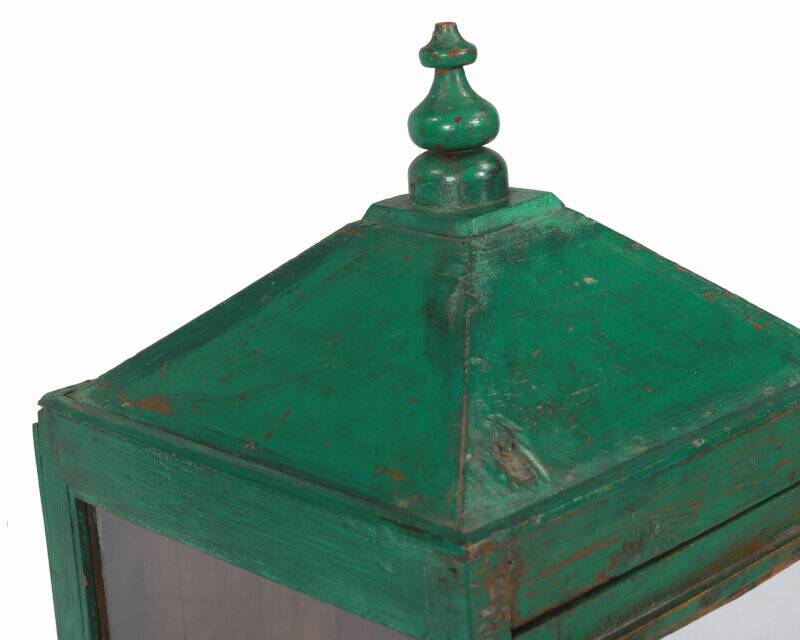 Pointed Temple Showcase Green Patina Piece and Original Patina
