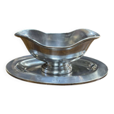 Saucière en métal argenté ercuis de la marine nationale