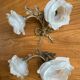 Set of 2 golden knot sconces