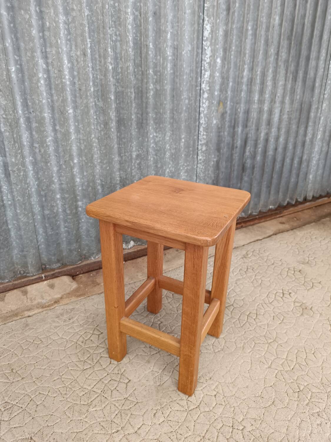 Vintage oak farmhouse stool