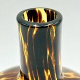 Empoli Blown Glass Vase with Amber and Brown Hues, 1960s