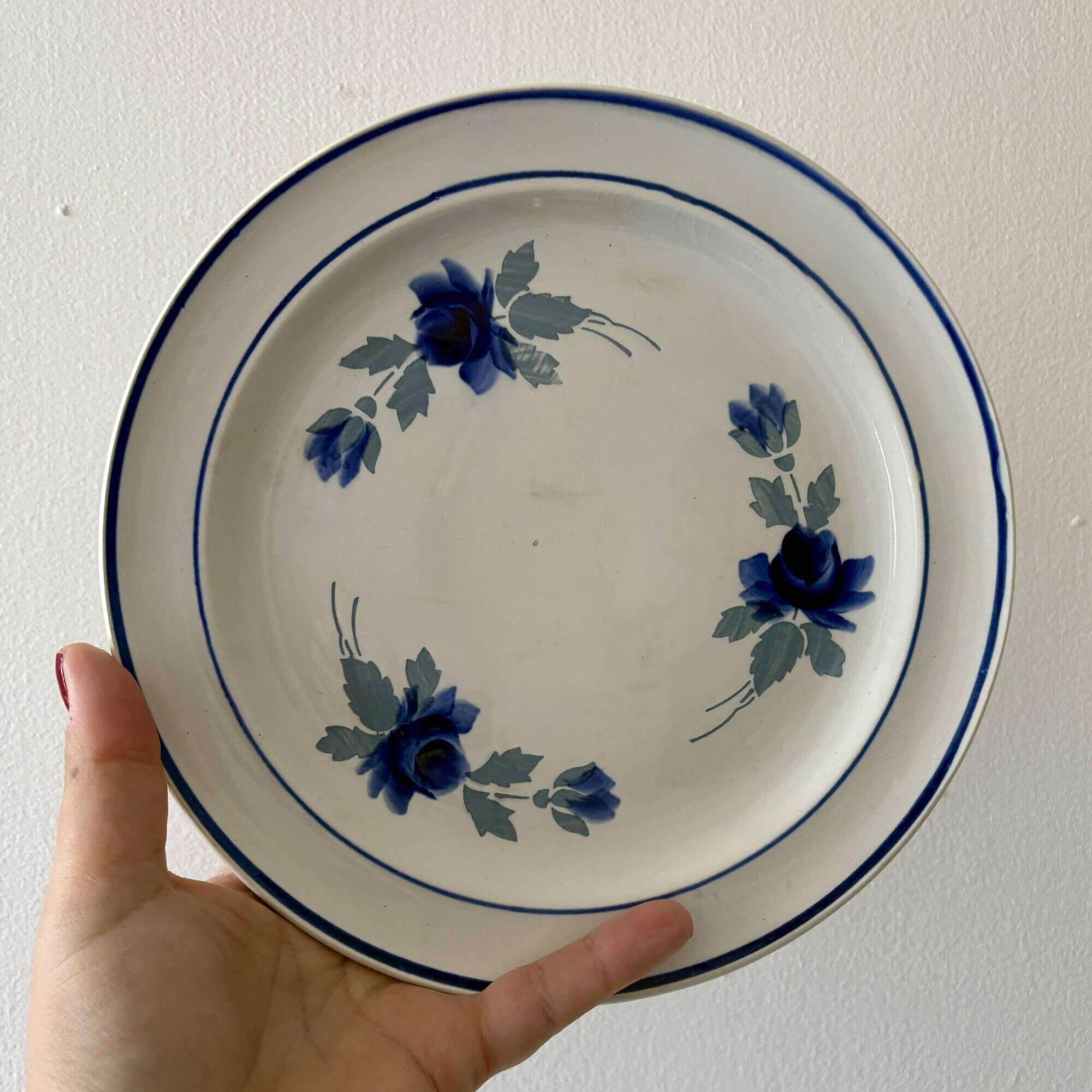Set of 8 vintage dessert plates, Murcie model by Moulin des Loups
