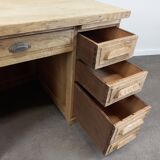 Desk with oak drawers