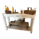 White patinated console