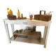 White patinated console