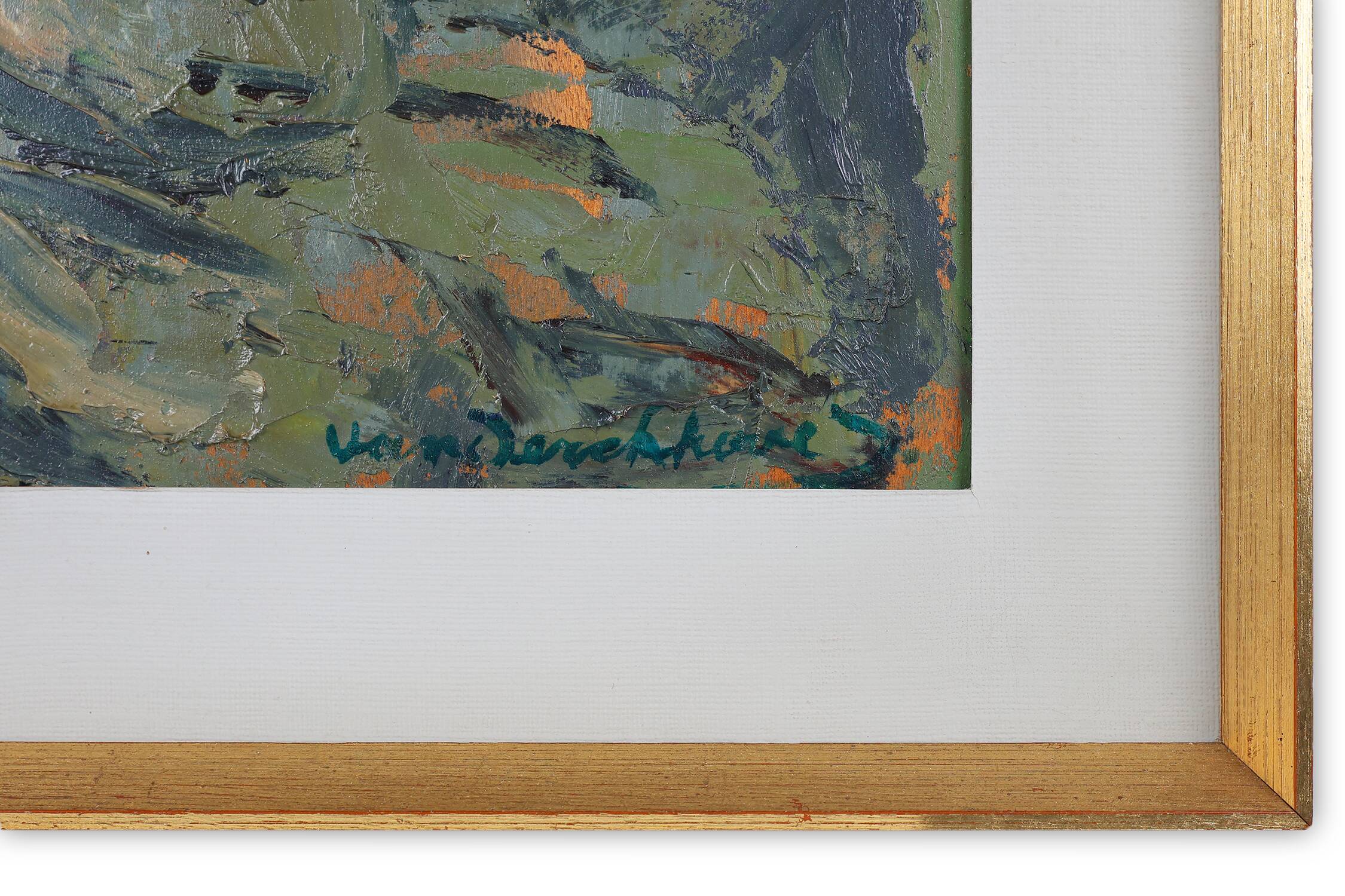 Mid-century oil painting of a child signed by the Belgium artist Jan Vandek