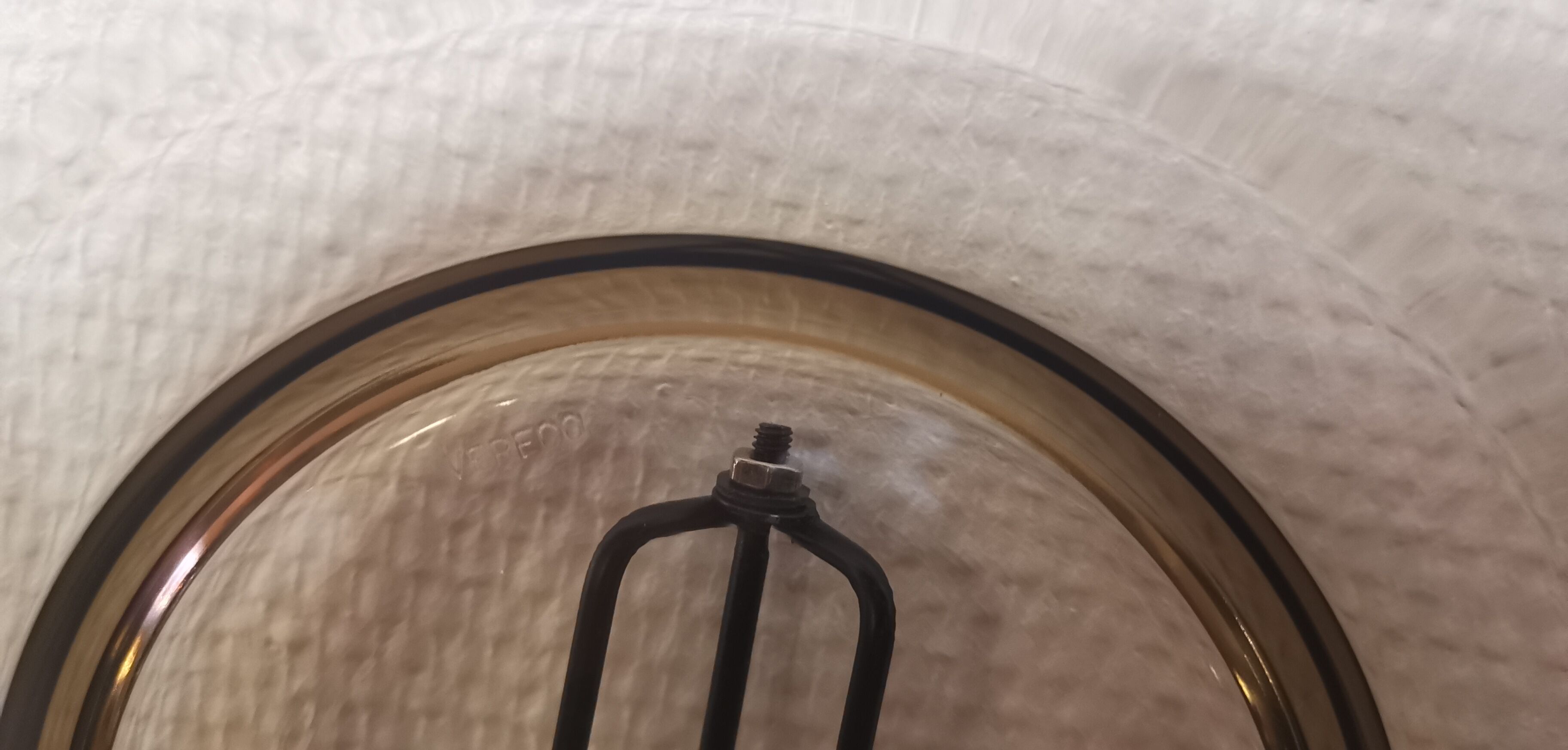 Set of 6 hollow plates in smoked brown glass Vereco 70'S Vintage