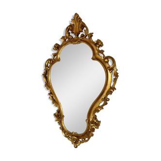 Grand miroir doré style baroque – Vintage