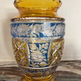 Art Deco polychrome crystal vase