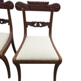 Solid mahogany chairs x 3