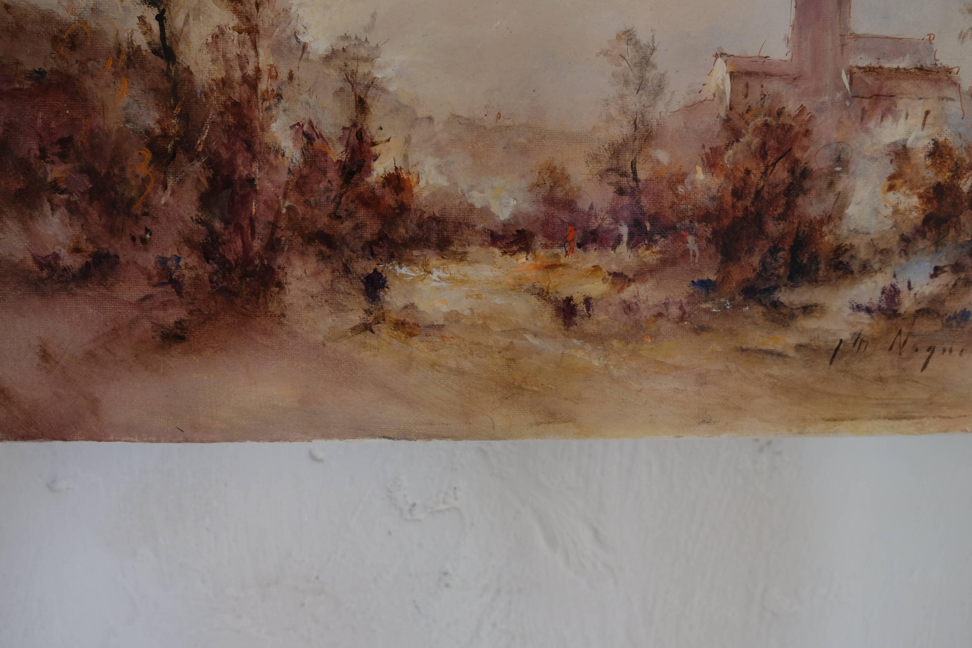 Oil painting "The Hidden Village"