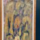 Large Swedish Oil on Panel – "Green Composition" – Signed – Vintage and Recently Framed – 77 × 41 cm (30.3 in × 16.1 in)