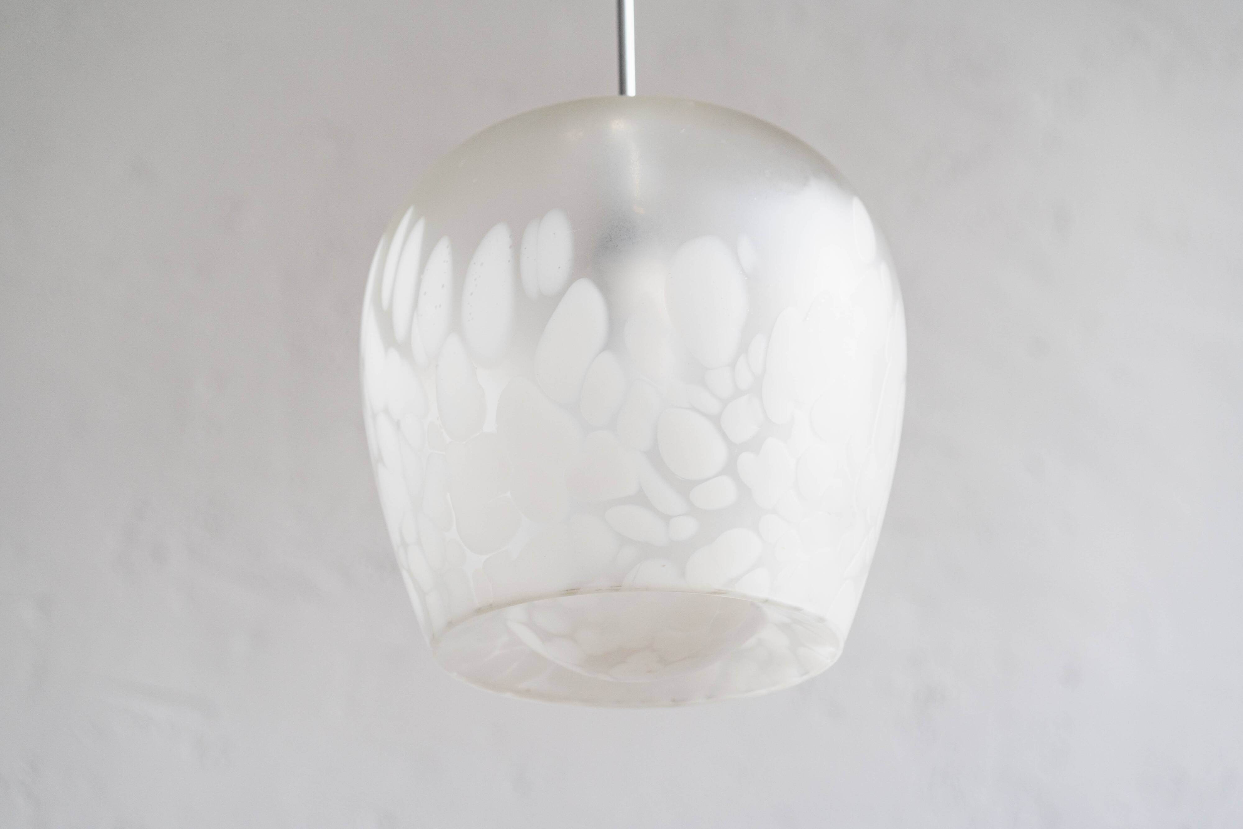 Czechoslovak Flakestone Glass Hanging Lamp, 1970s