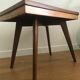 Side table with checkerboard pattern circa 1950