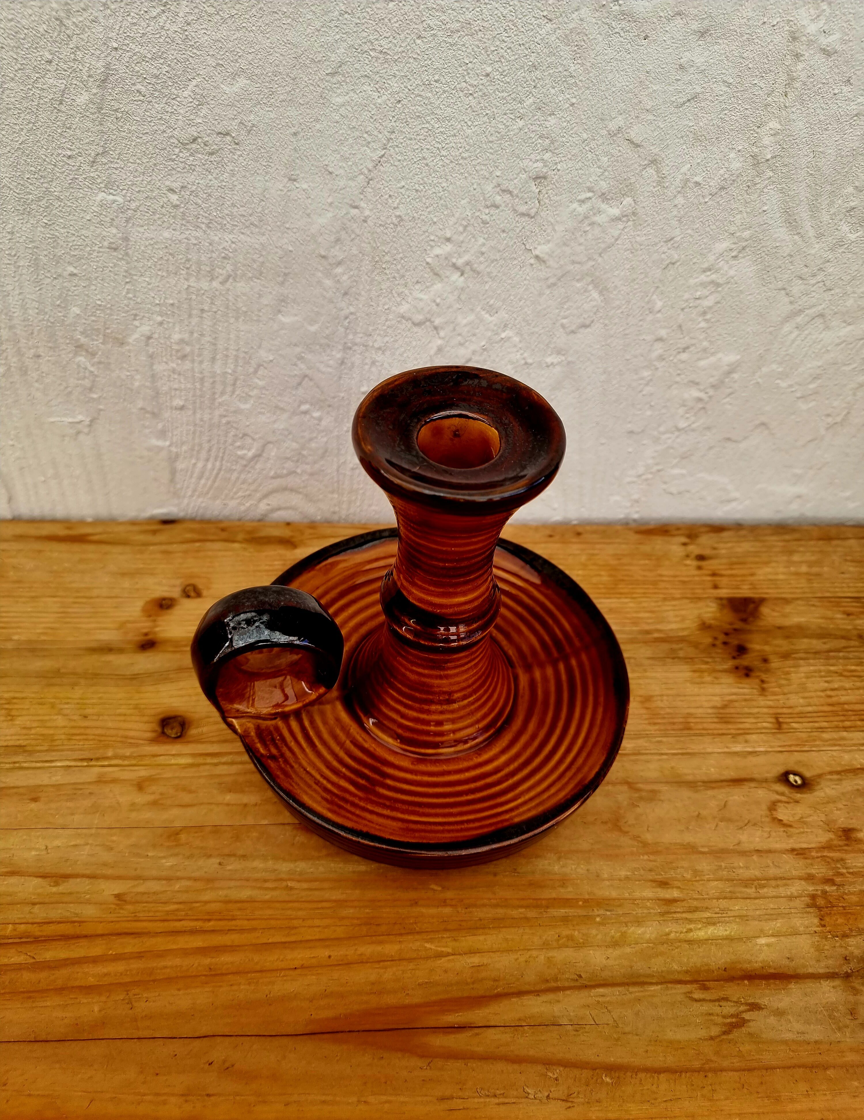 Saint Clement ceramic hand candle holder