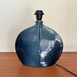 Blue ceramic lamp base, shaded petroleum blue effect, 1960