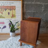 Bedside table oak compass legs - vintage