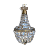 Lustre pampilles cristal montgolfiere