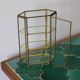 Vintage glass and brass jewelry box