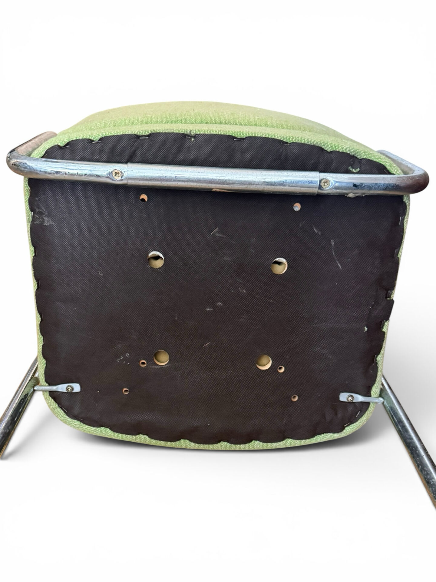 Fauteuil vintage Strafor Steelcase 421, vert chiné