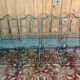 Set of 4 metal garden chairs