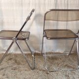 Duo of chairs "plia" by Giancarlo Piretti for Castelli, Italy 1970