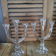 Molded crystal chandeliers 3 Branches Candle holder lot of 2 Dp 0122n008