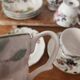 Set of fine porcelain tea cups & saucers 222 FIFTH "Wild Flower"