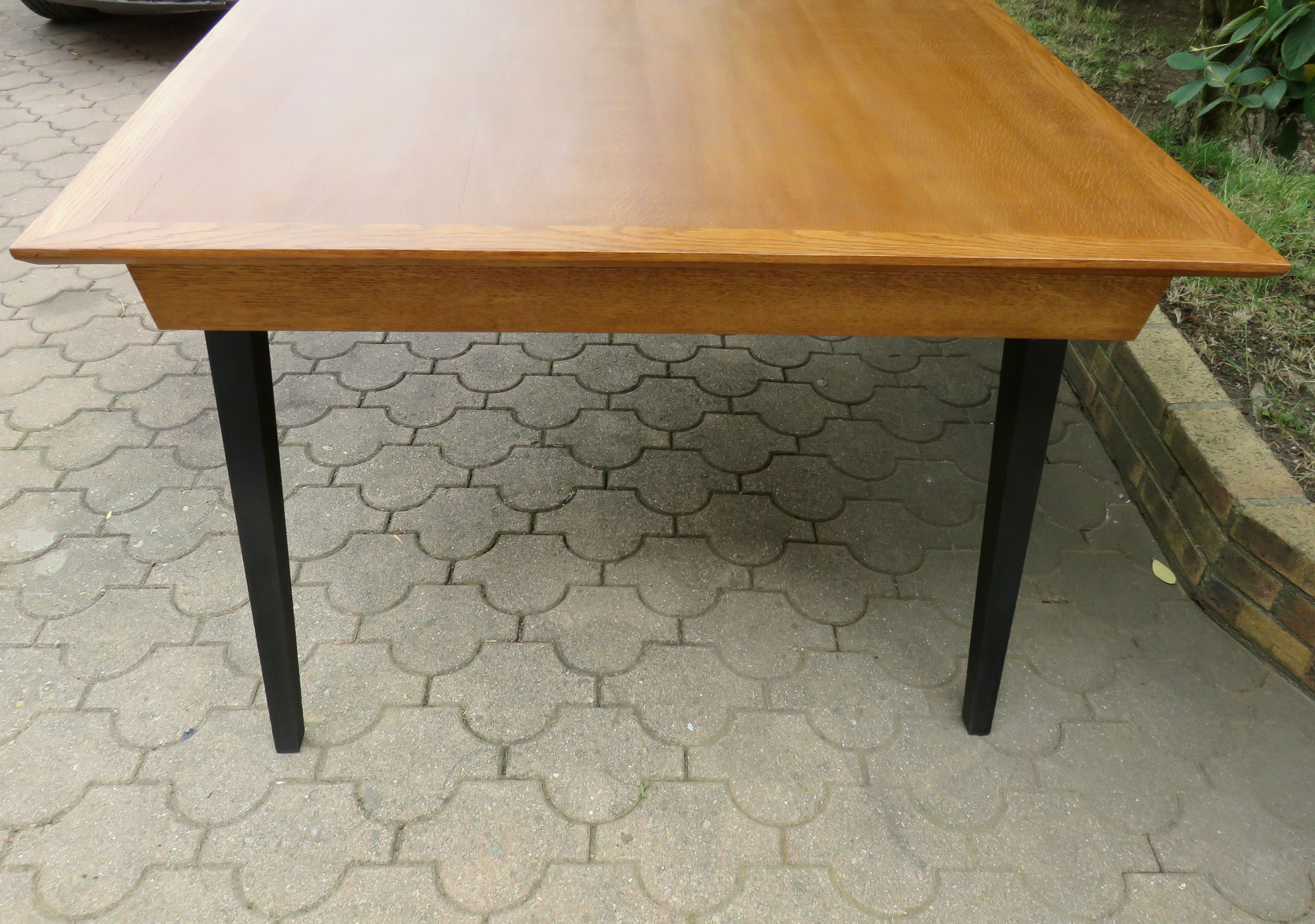 Large table with compass legs. Italian design 1960