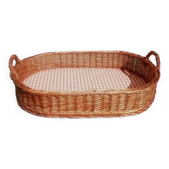 Wicker serving tray