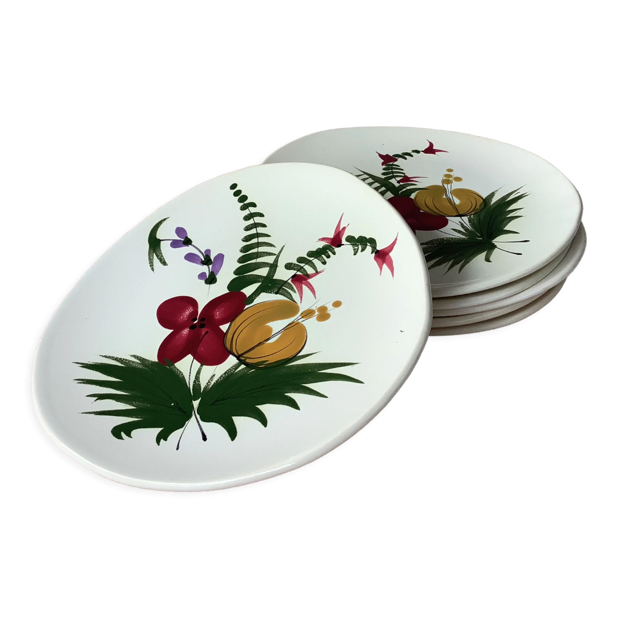 Plates of Pornic MBFA spring model hand painted