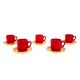 Ensemble de tasses en céramique, design italien, années 1980, fabriquées en Italie.