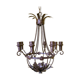 Classic Metal Candle Chandelier. 20th century